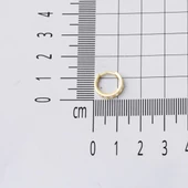 Beyaz Taşlı Halka 14 Ayar Altın Kız Çocuk Küpesi thumbnail 5