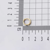 14 Ayar Lacivert Taşlı Altın Halka Çocuk Küpesi - 5