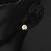 Yuvarlak Tek Taşlı 14 Ayar Altın Takı Seti thumbnail 4