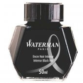 Waterman Dolma Kalem Mürekkebi Cam Şişede 50 ML Siyah S0110710 - 1