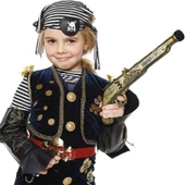 Eskitilmiş Desenli Plastik Oyuncak Korsan Tabancası 40 cm thumbnail 2