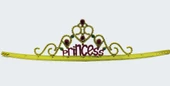 Prenses Yazılı Altın Renk Ayarlanabilir Parti Tacı 60 cm thumbnail 2