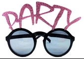 Parti Aksesuar Party Yazılı Simli Pembe Renk Parti Gözlüğü 15x7 cm thumbnail 1