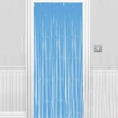 Parti Aksesuar Soft Açık Mavi Renk Duvar Kapı Perdesi 100x220 cm thumbnail 2