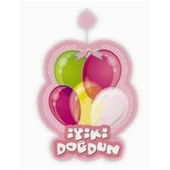 İyiki Doğdun Yazılı Asmalı İp Süs Pembe Renk 3 lü Set 12x45 cm thumbnail 1