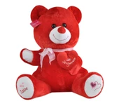 Tıkıl Ayı 57 cm Kırmızı Kalpli Pelüş Ayı Sevgiliye Hediye thumbnail 1