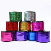 Parti Fuşya Renk Ekstra Metalik Metalize Rafya İp 90 Metre thumbnail 1