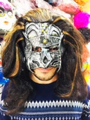 Parti Aksesuar Lateks Savaşçı Maskesi Terminatör Maskesi Saçlı thumbnail 2