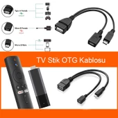 Tv stik otg 2 in1 mikro otg kablo tvbox için otg kablo - 5