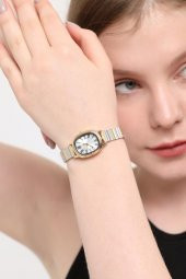 Lilith Roma Rakam Gümüş Kadran Gold-Gümüş Kordon Kadın Kol Saati thumbnail 1