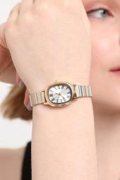 Lilith Roma Rakam Gümüş Kadran Gold-Gümüş Kordon Kadın Kol Saati thumbnail 4