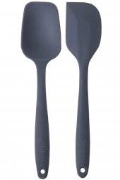 Silikon Kaşık Spatula Seti 6lı Yanmaz Yapışmaz Çizmez Mor-Gri-Siyah - 3