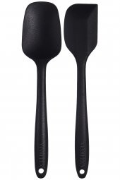 Silikon Kaşık Spatula Seti 6lı Yanmaz Yapışmaz Çizmez Mor-Gri-Siyah - 4