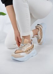 Kalın Taban Rahat Bağcıklı Kadın Sneaker Spor Ayakkabı - 3