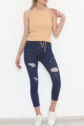 Halter Yaka Fitilli Atlet Sütlükahve - 943.1019. - 4