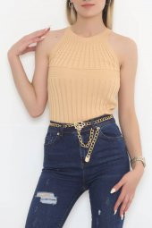Halter Yaka Fitilli Atlet Sütlükahve - 943.1019. - 6