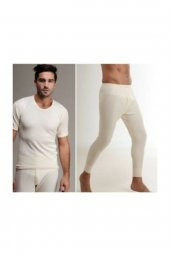 Hasyün Erkek Kısa Kollu Yün Içlik Takım(Gerçek Doğal Termaldir) thumbnail 3