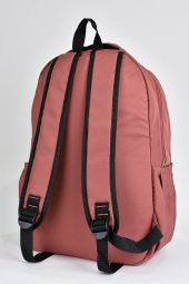 Elatae Unisex Çok Gözlü Günlük Seyahat Okul Sırt Çantası Gül Kurusu 51497 thumbnail 5