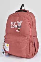 Elatae Kız Çocuk Genç Çok Gözlü Günlük Seyahat Okul Sırt Çantası Gül Kurusu 51498 thumbnail 4