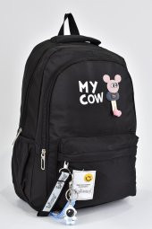 Elatae Kız Çocuk Genç Çok Gözlü Günlük Seyahat Okul Sırt Çantası Siyah 51498 thumbnail 2