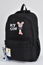 Elatae Kız Çocuk Genç Çok Gözlü Günlük Seyahat Okul Sırt Çantası Siyah 51498 thumbnail 4