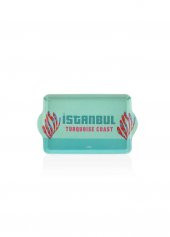 The Mia TPS0064  İstanbul Mini Tepsi Mavi 24x14 cm - 1
