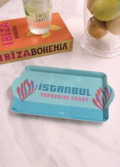The Mia TPS0064  İstanbul Mini Tepsi Mavi 24x14 cm - 2