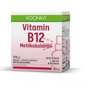 Voonka Vitamin B12 Metilkobalamin Sprey & Damla 20 ml - 1
