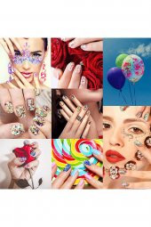 Nail Art 48 Adet Mega Sim Pul Boncuk Seti Tırnak Göz Çevresi Süsleme Kalıcı Oje Protez Tırnak - 2