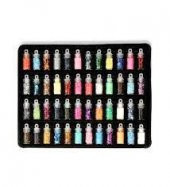 Nail Art 48 Adet Mega Sim Pul Boncuk Seti Tırnak Göz Çevresi Süsleme Kalıcı Oje Protez Tırnak - 6