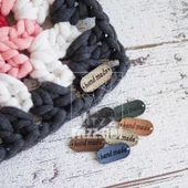 Deri Etiket Handmade Oval 10 Adet - 2