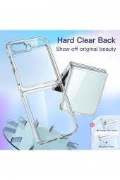 Samsung Z Flip 5 ile Uyumlu 2 Parçalı Şeffaf Kılıf - 7