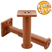 Aspen 6'lı Set Mobilya Tv Ünitesi Koltuk Kanepe Destek Ayağı 20 Cm Ahşap Desenli Konsol Ayak thumbnail 2