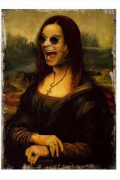 Karizma Tablo Mona Lisa Ozzy Osbourne Dekoratif ahşap Tablo 50cmX 70cm - 1