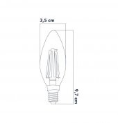 Heka Rustik Led Ampul 8W 3000K E14 (Gün Işığı) - 2