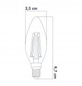 Heka 3 Renkli Led Filament Rustik Ampul 6W E14 C35 - 3