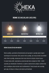 Heka 3 Renkli Led Filament Rustik Ampul 6W E14 C35 - 4