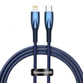 Baseus Led Işıklı Super Şarj 20W 1Mt İphone Şarj Kablosu İpad İphone 11 Pro 12 12 Pro Max Şarj Kablo - 12