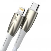 Baseus Led Işıklı Super Şarj 20W 1Mt İphone Şarj Kablosu İpad İphone 11 Pro 12 12 Pro Max Şarj Kablo - 6