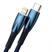 Baseus Led Işıklı Super Şarj 20W 1Mt İphone Şarj Kablosu İpad İphone 11 Pro 12 12 Pro Max Şarj Kablo - 11