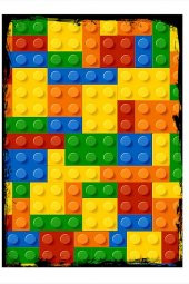 Karizma Tablo Renkli Lego Art Mdf Tablo 50cmX 70cm - 1
