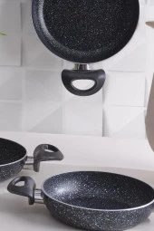 Sanat | Sahan Seti Granit 3Lü Sahan Tavası 20-22-24 Cm thumbnail 3