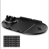 Kaymaz Telefon Tutucu Ped, Torpido Üstü Cep Telefon Tutucu Mat, Telefon Numaralıklı - 1