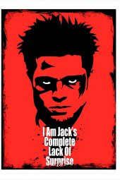 Karizma Tablo Tyler Durden Mdf poster 50cmX 70cm - 1
