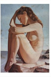 Karizma Tablo Düşünen Nü Kadın Art Mdf Poster 35cm X50cm - 1