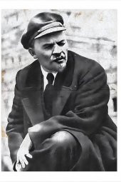 Karizma Tablo Vladimir Ilyic Lenin Hediyelik Ahşap Tablo 18cm X 27cm - 1