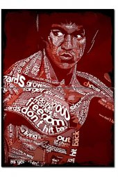 Karizma Tablo Bruce Lee Art Mdf Poster 70cmX 100cm - 1