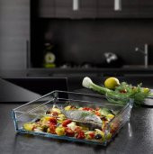Paşabahçe 59314 Premium Kare Büyük Boy Borcam Fırın Tepsisi - 2