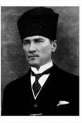 Karizma Tablo Mustafa Kemal Atatürk Art Mdf Tablo 50cmX 70cm - 1