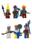 Hayal Gücünü Canlandıran 6'lı Lego Uyumlu Plants vs Zombies Figürleri 5cm. ve Aksesuarları - 1